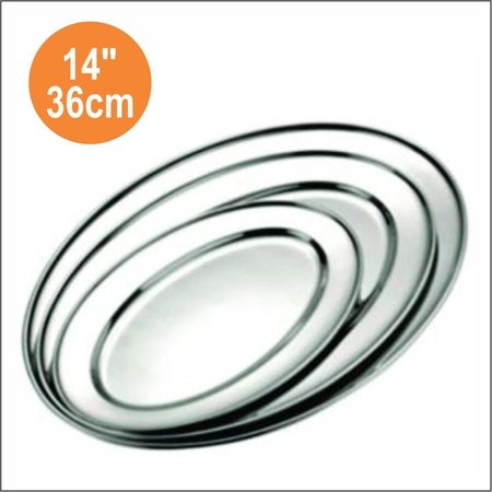 STAR DIST 14 in. Stainless Steel Oval Tray 2362